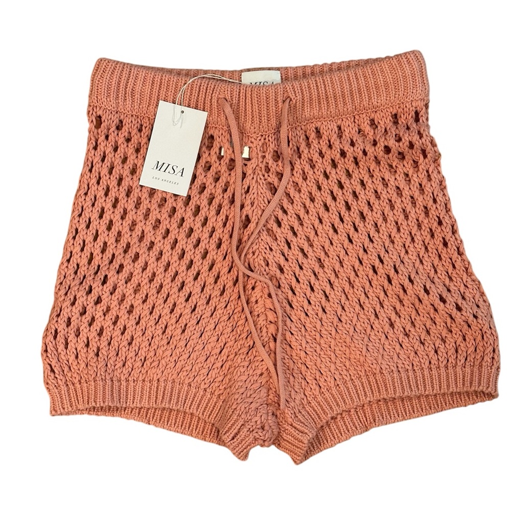 MISA LOS ANGELES Women’s Crochet Shorts - Dusty Peachy Pink